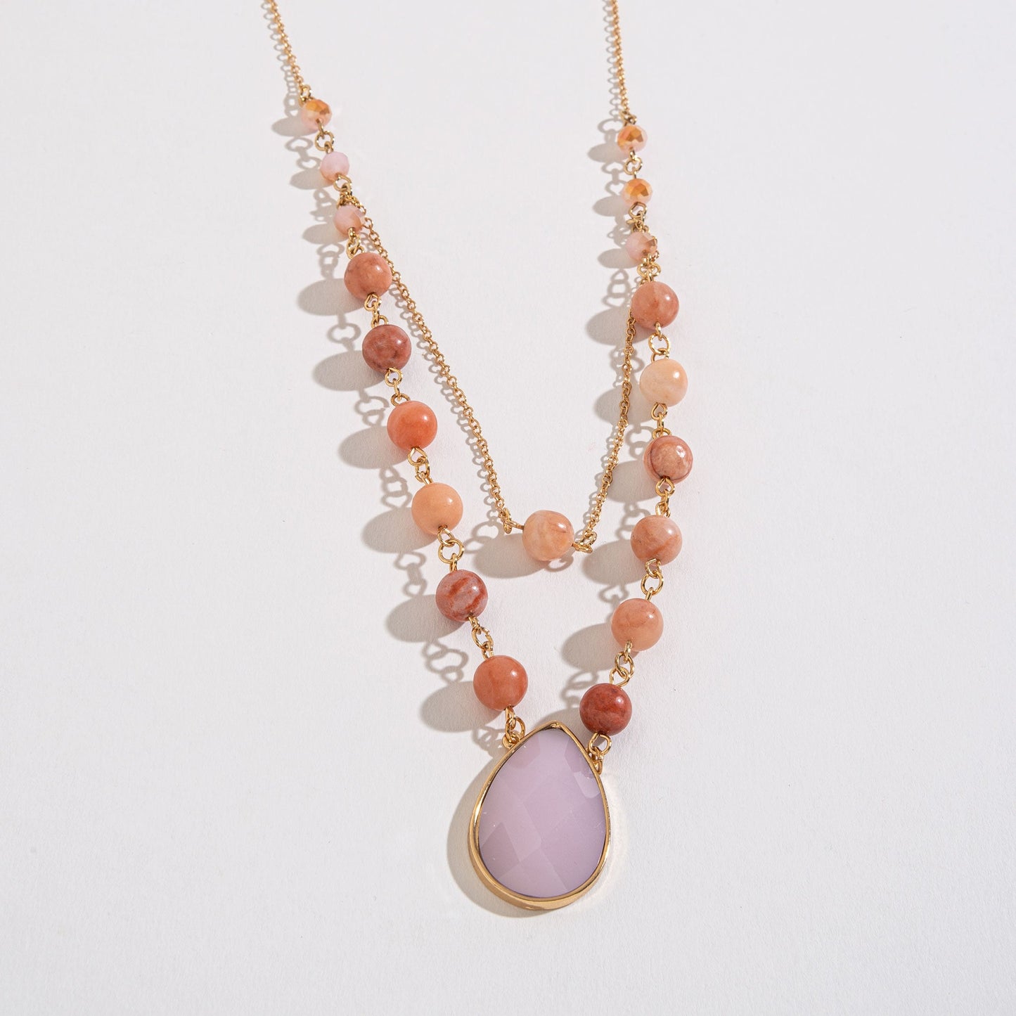 Zella Stone Layered Pendant Necklace