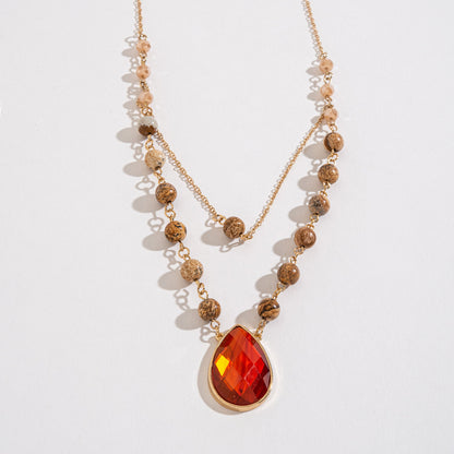 Zella Stone Layered Pendant Necklace