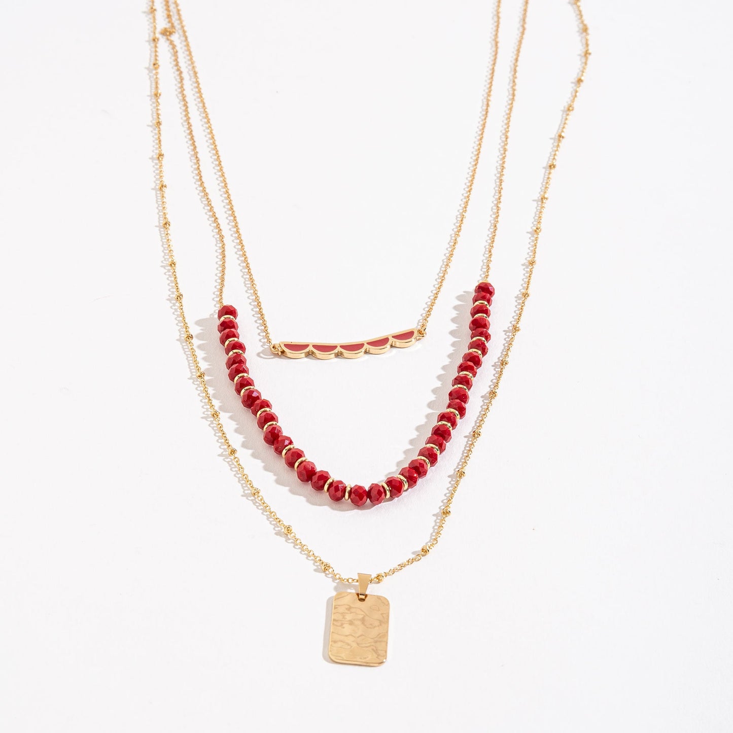 Callie Hammered Layered Necklace