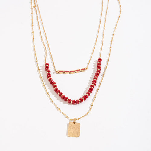 Callie Hammered Layered Necklace