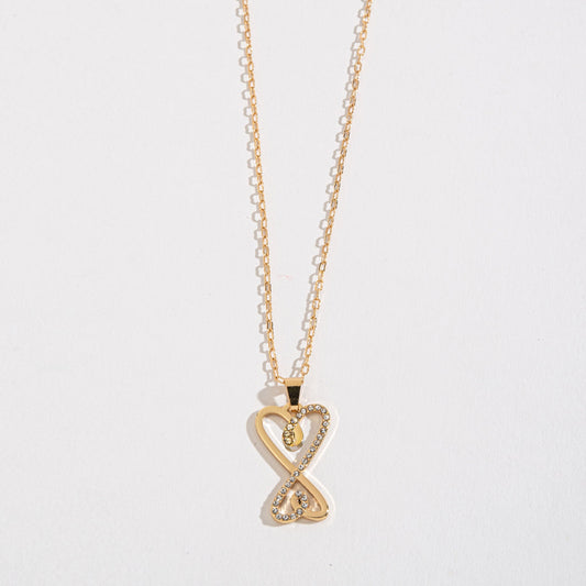 Stacked Heart Gold Pendant Necklace