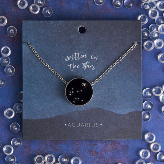 Zodiac Constellation Aquarius Pendant Necklace