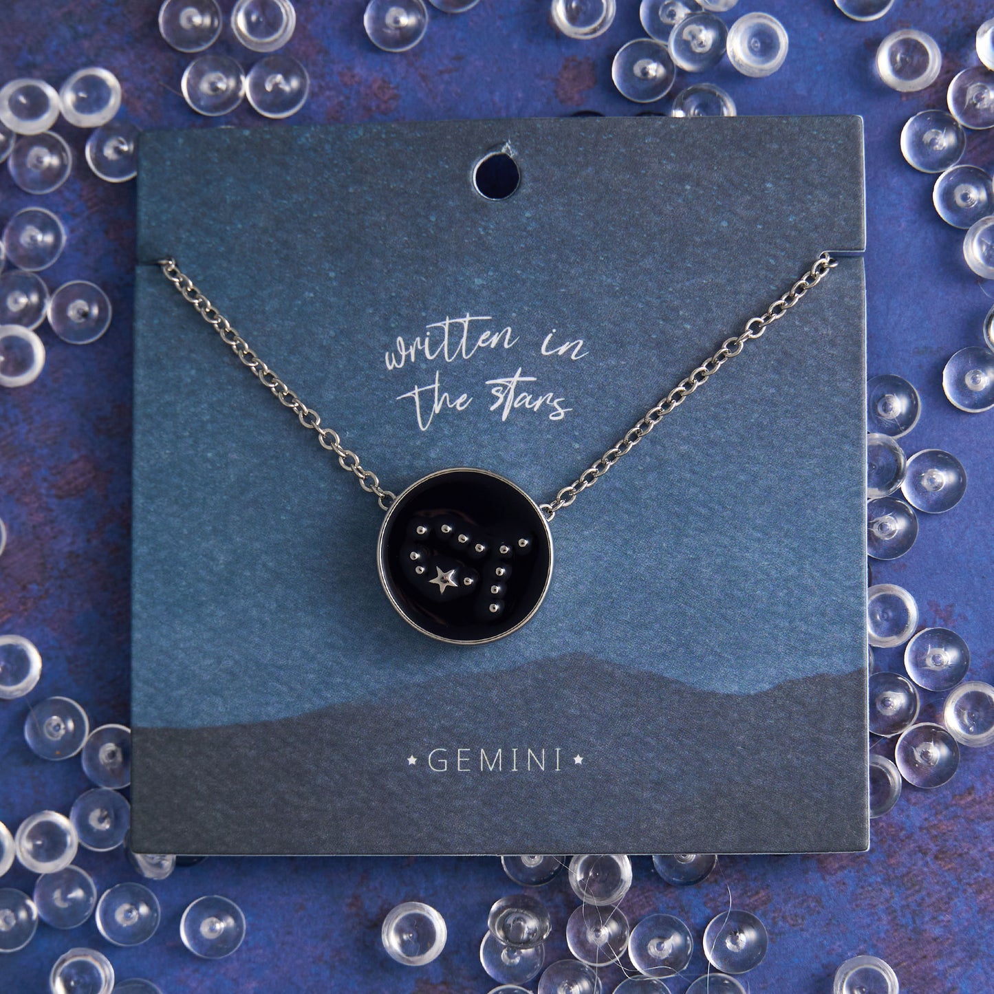 Zodiac Constellation Gemini Pendant Necklace