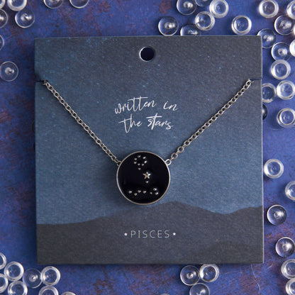 Zodiac Constellation Pisces Pendant Necklace