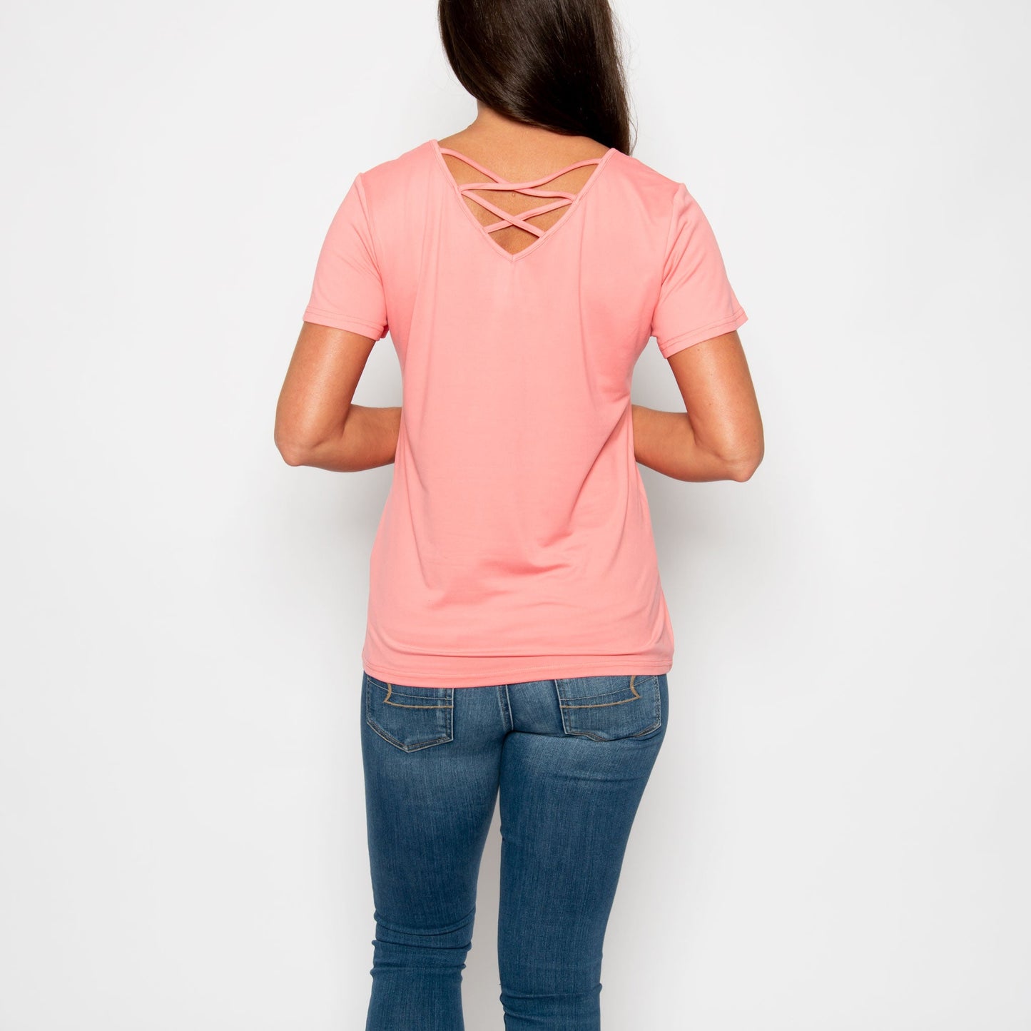 Rose Giselle V-Neck Top