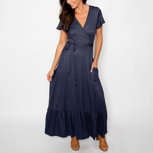 Savannah Maxi Wrap Dress