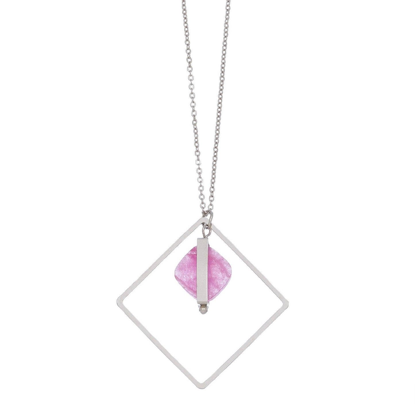 Gen Stone Square Nk-Pink