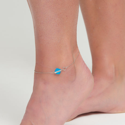 Square Gen Stone Ank-Lt. Blue