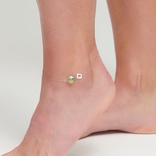 Square Gen Stone Ank-Green