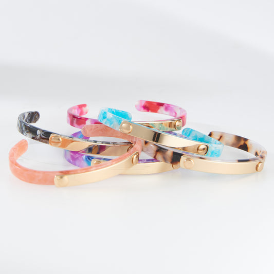 Marbleized Thin Cuff Br