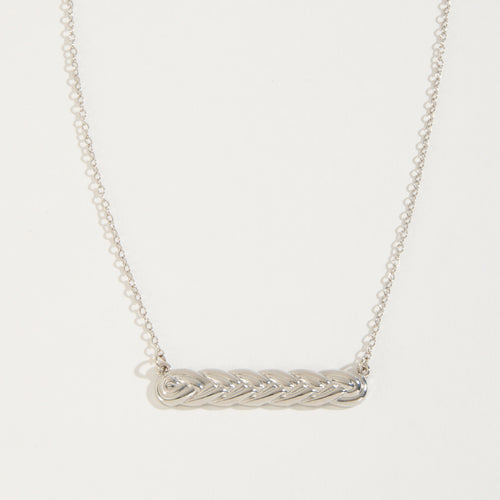 Cecelia Braided Bar Necklace