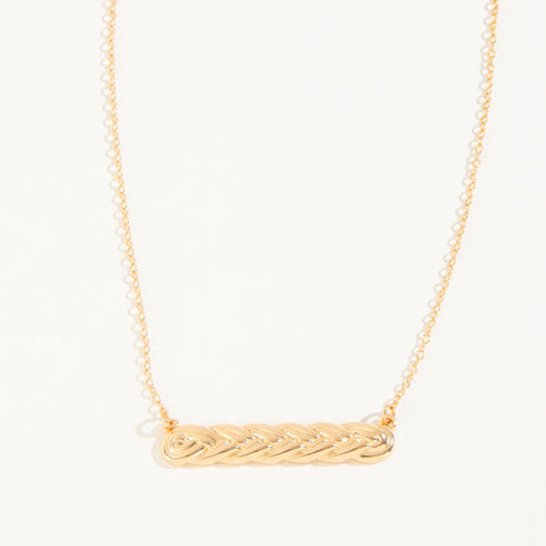 Cecelia Braided Bar Necklace