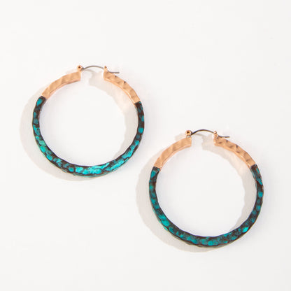 Ember Patina Hoop Earrings