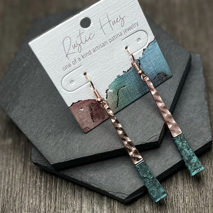 Ember Patina Bar Earrings