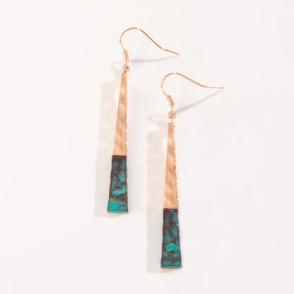 Ember Patina Bar Earrings