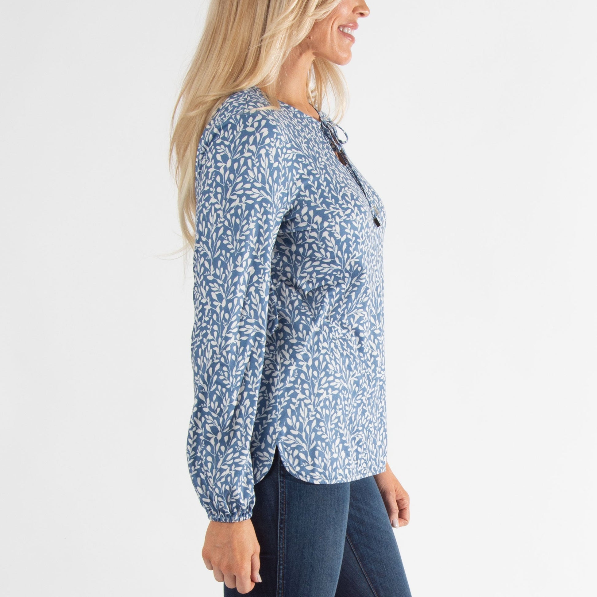 Georgia Tie Keyhole Top