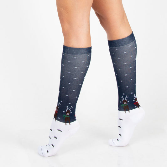 Holiday Knee High Compression Socks