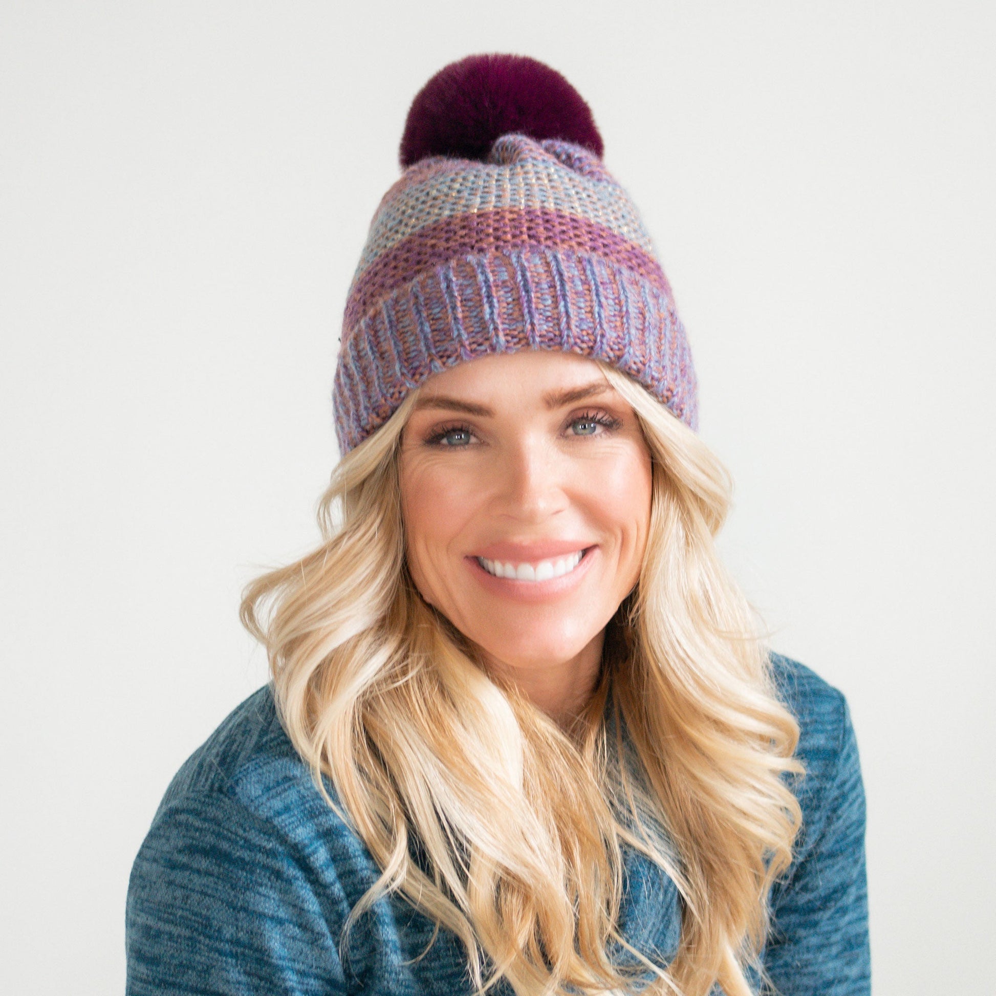 Tatum Striped Knit Hat