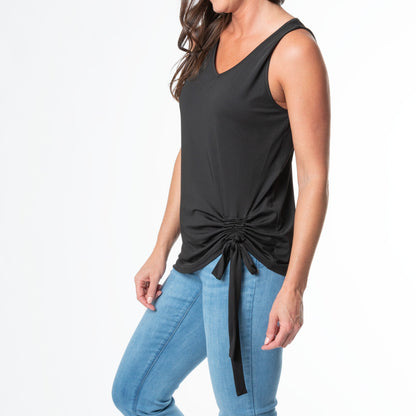 Elsie & Zoey Sunny Tie Hem Tank