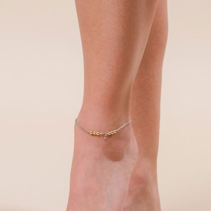 Elsie & Zoey Alexis Beaded Heart Anklet