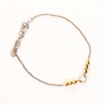 Elsie & Zoey Alexis Beaded Heart Anklet