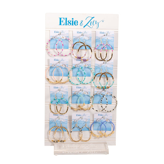 24 Piece Elsie & Zoey Ashli Beaded Earring Unit With Display