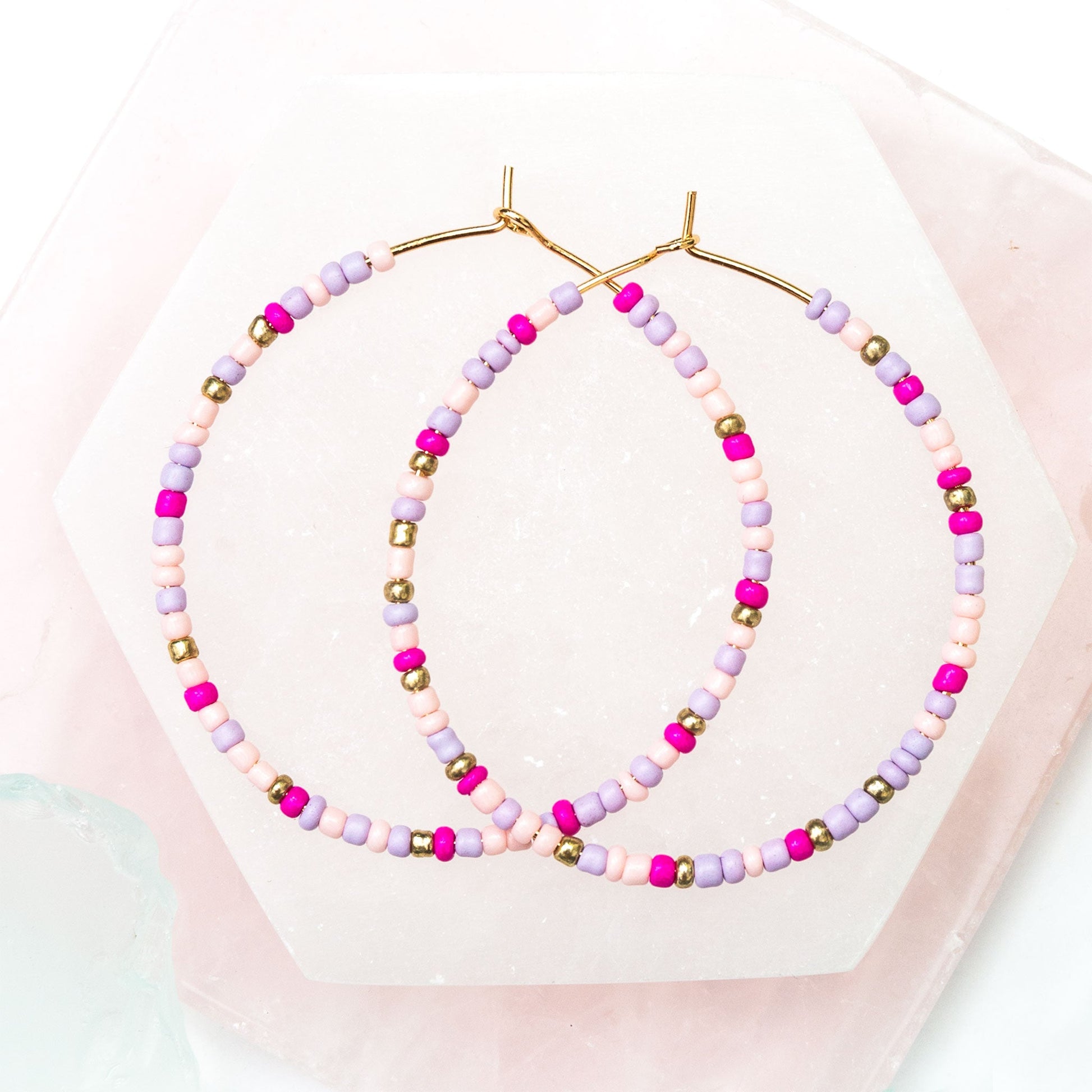 Elsie & Zoey Ashli Beaded Hoop Earrings