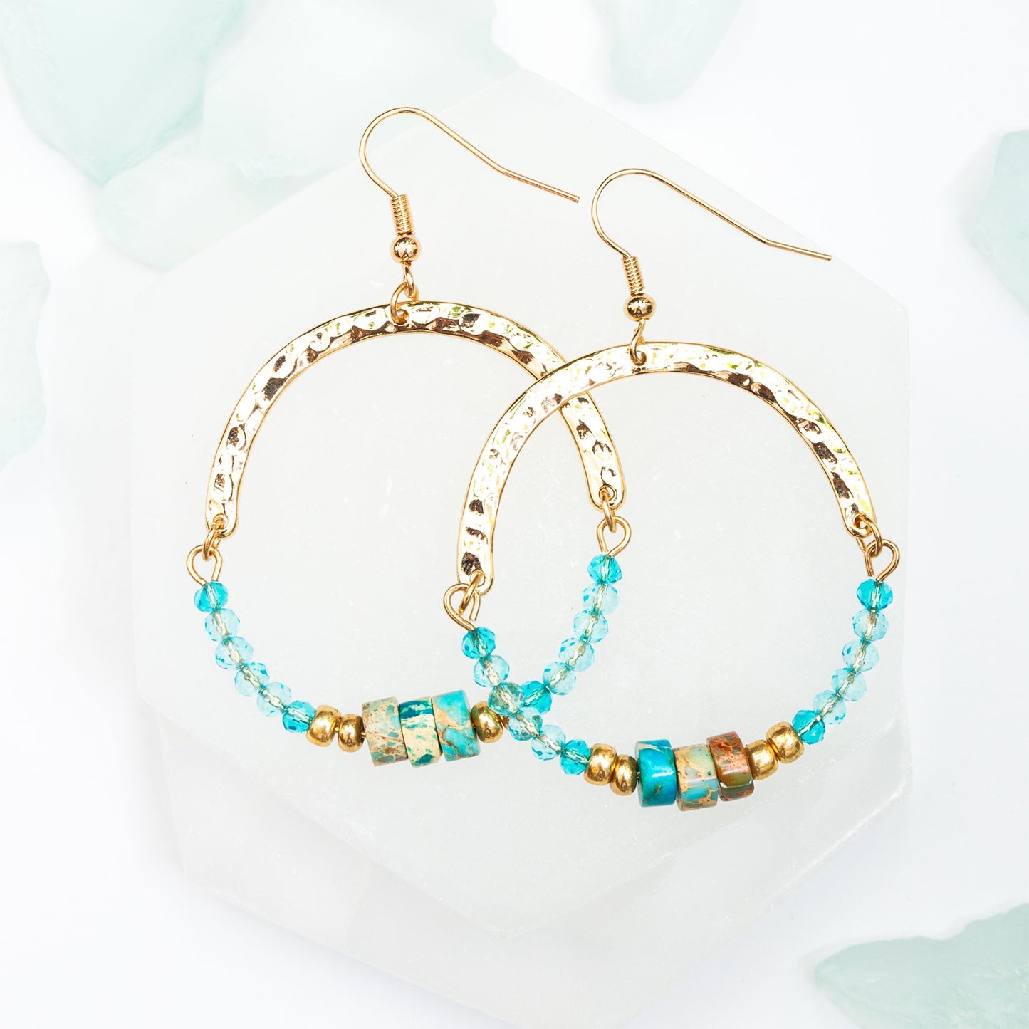 Elsie & Zoey Ashli Beaded Round Earrings