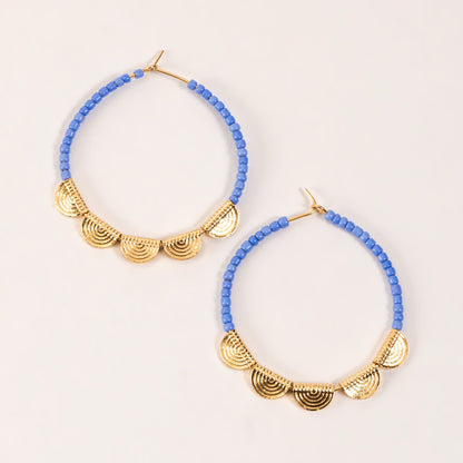 Elsie & Zoey Ashli Beaded Filigree Hoop Earrings