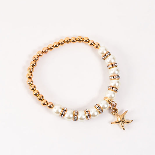 Elsie & Zoey Selah Pearl Starfish Bracelet