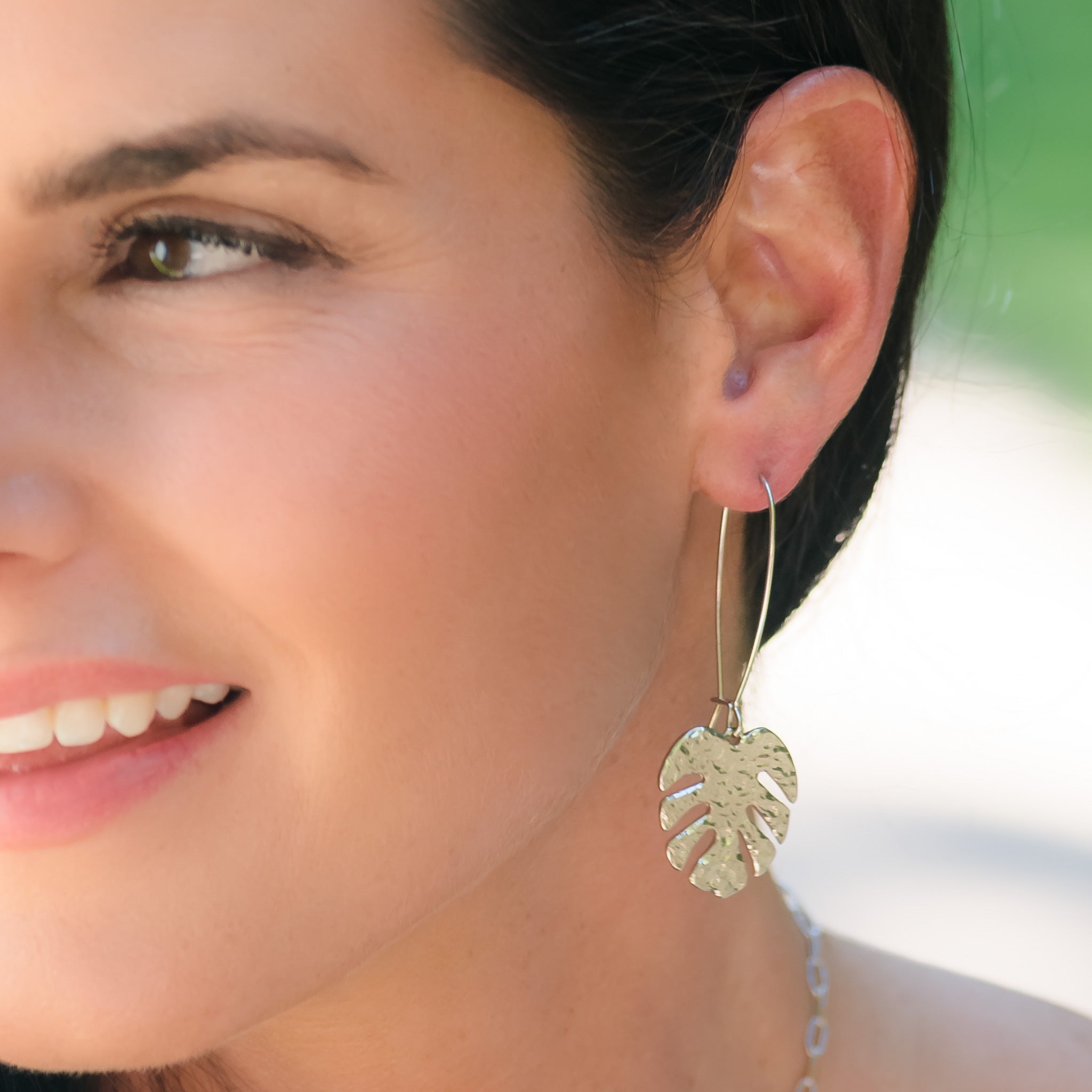 Elsie Zoey Cici Palm Tree Leaf Earrings
