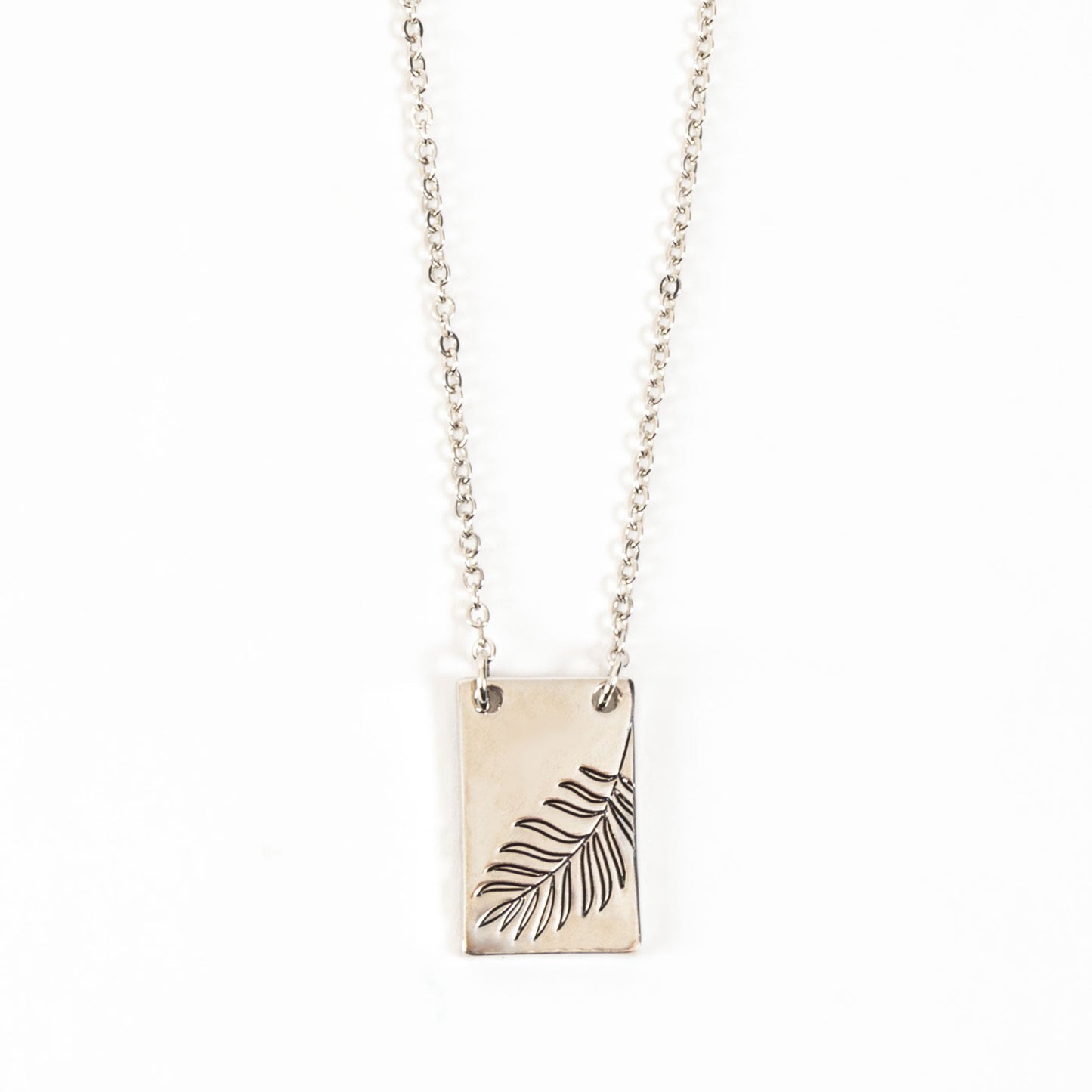 Elsie & Zoey Elani Engraved Palm Pendant Necklace