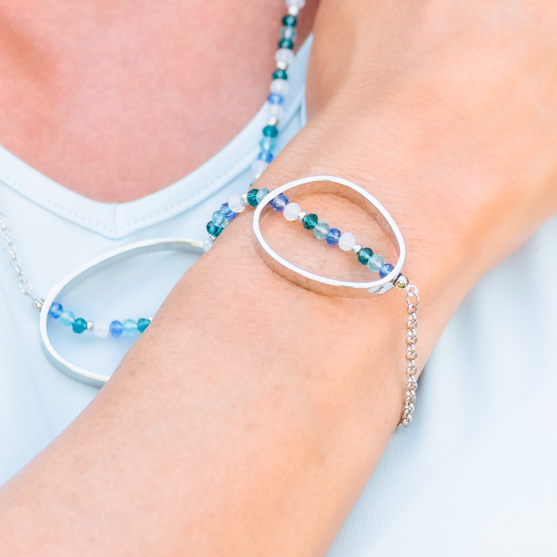 Layne Beaded Hoop Toggle Bracelet