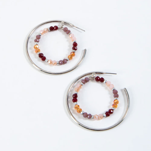 Layne Beaded Hoop Earrings