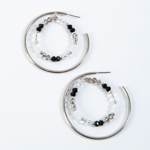 Layne Beaded Hoop Earrings