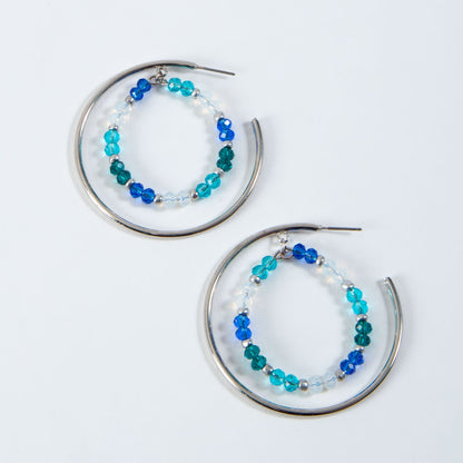 Layne Beaded Hoop Earrings