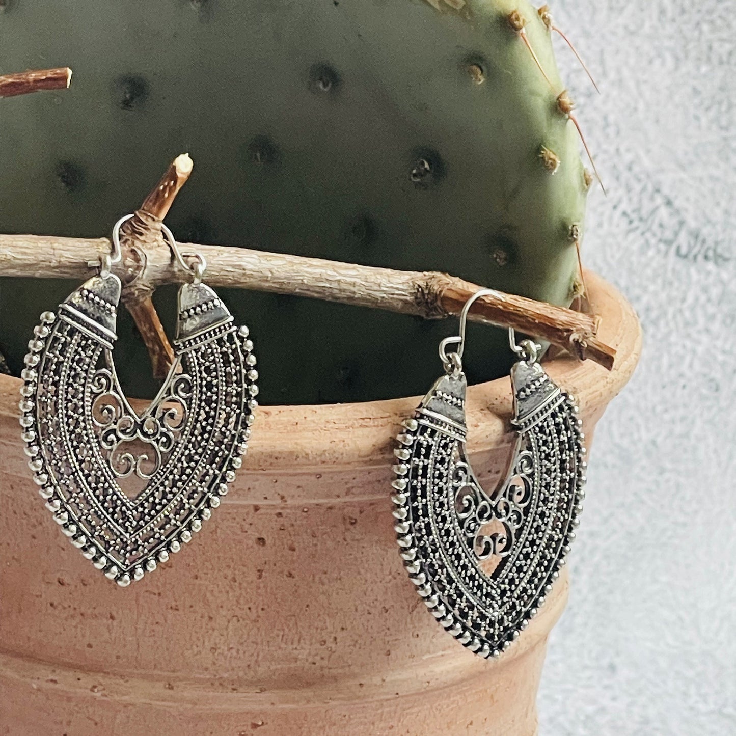 Wild Spirit Antique Heart Earrings