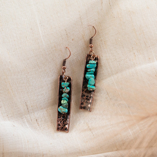 Wild Spirit Turquoise Bar Earrings