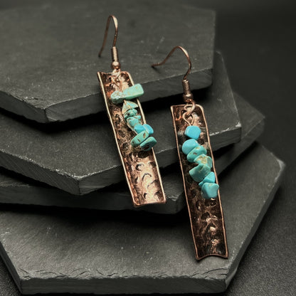 Wild Spirit Turquoise Bar Earrings