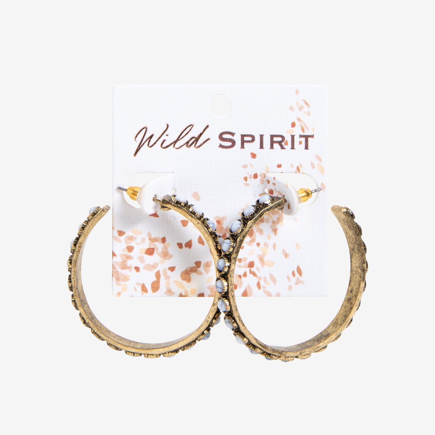 Wild Spirit Stone Hoop Earrings