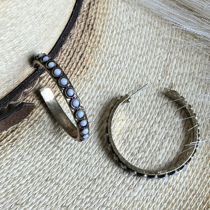 Wild Spirit Stone Hoop Earrings