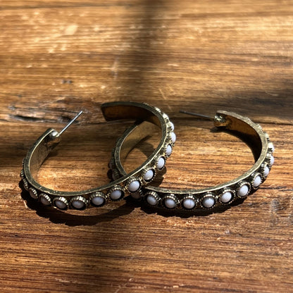 Wild Spirit Stone Hoop Earrings