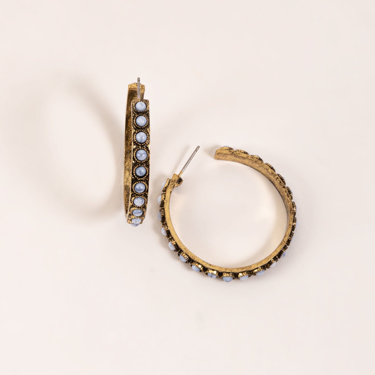 Wild Spirit Stone Hoop Earrings