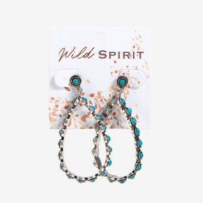 Wild Spirit Turquoise Beaded Drop Earrings