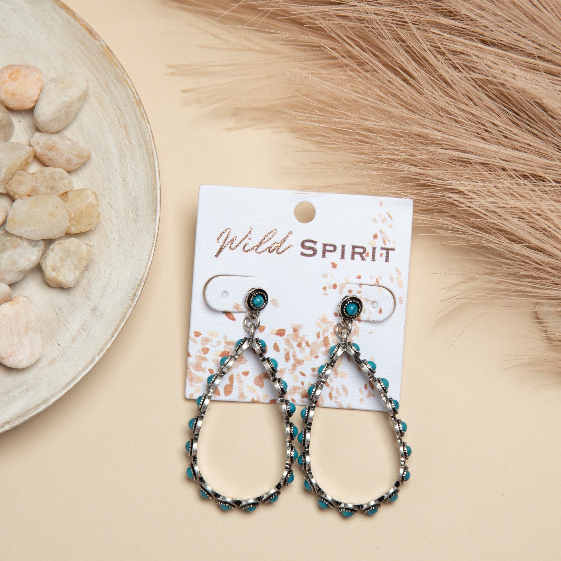 Wild Spirit Turquoise Beaded Drop Earrings