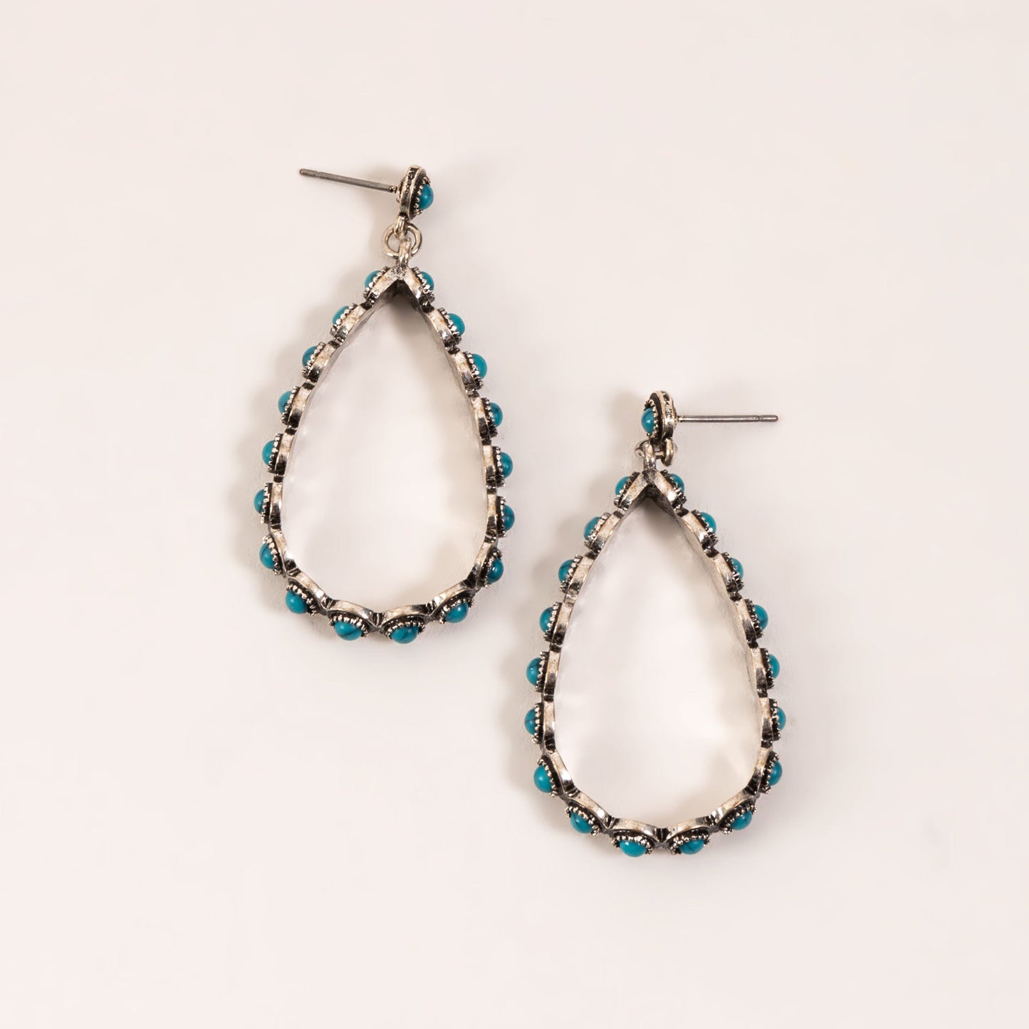 Wild Spirit Turquoise Beaded Drop Earrings