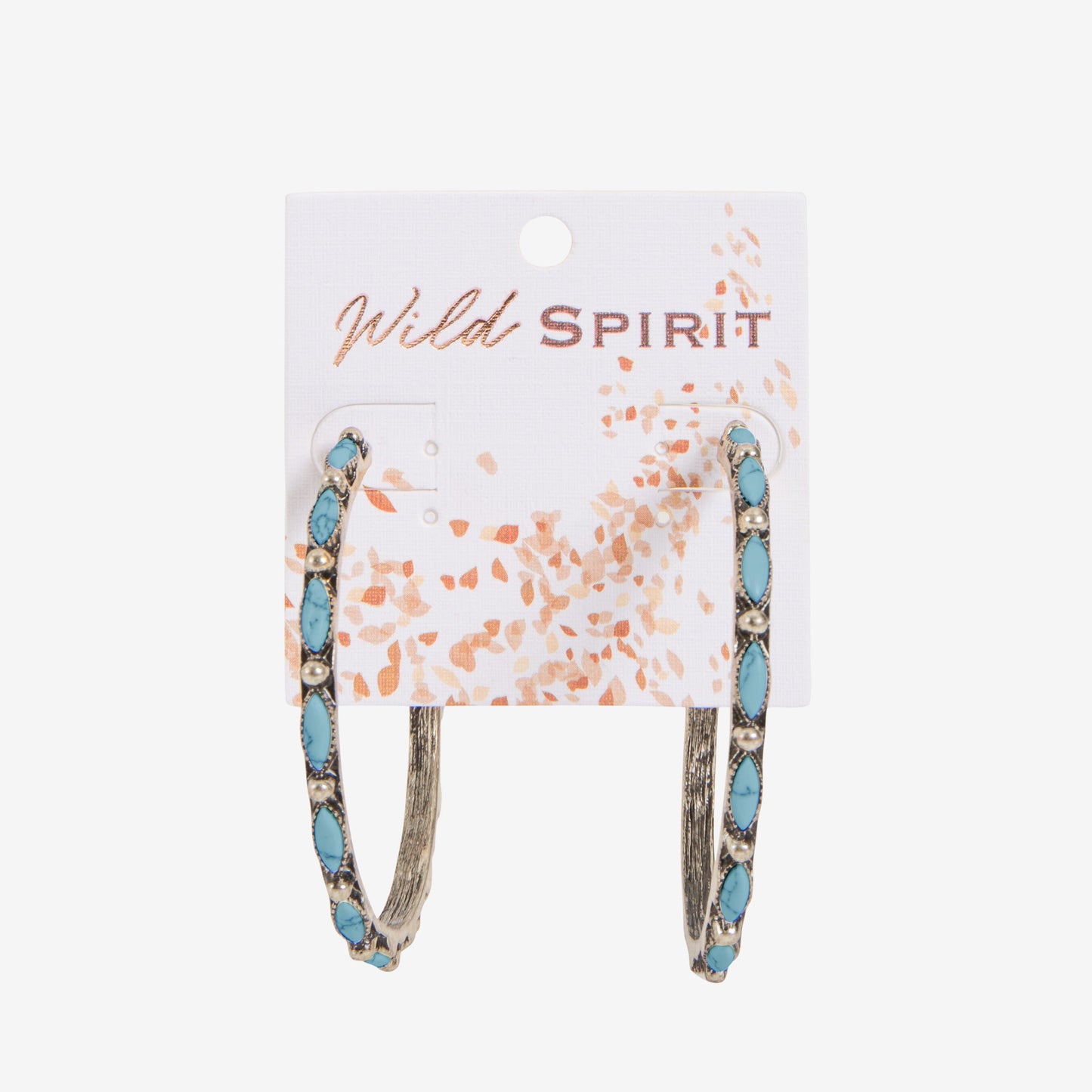 Wild Spirit Thin Stone Hoop Earrings