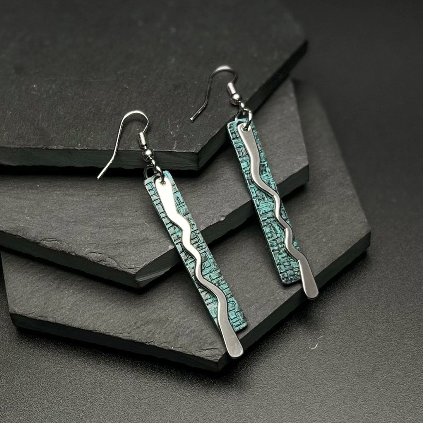 Kiann Hammered Bar Earrings