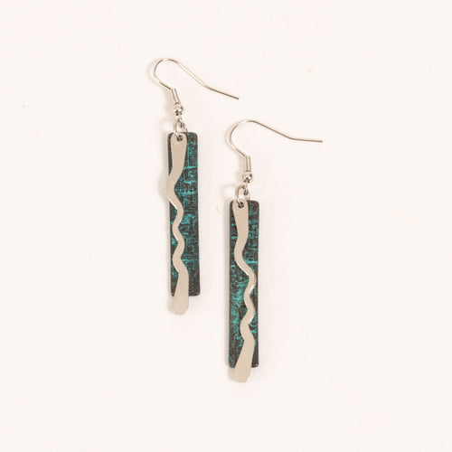 Kiann Hammered Bar Earrings