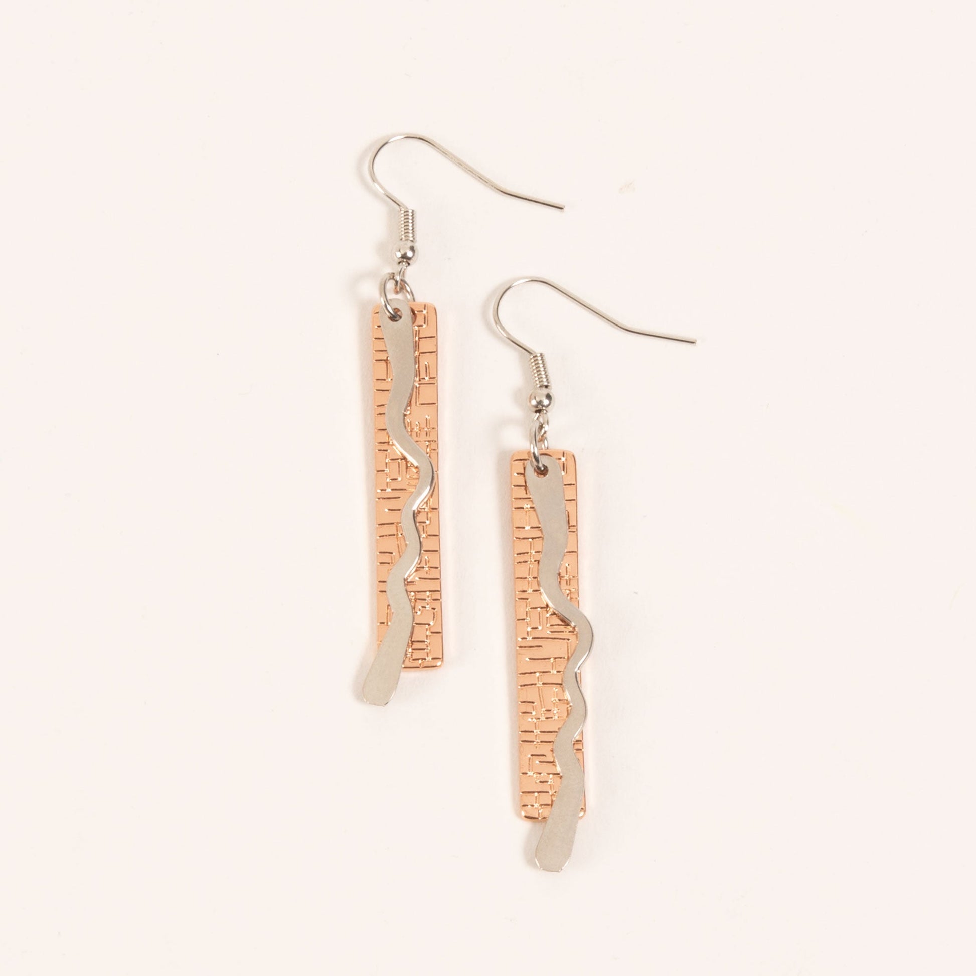 Kiann Hammered Bar Earrings